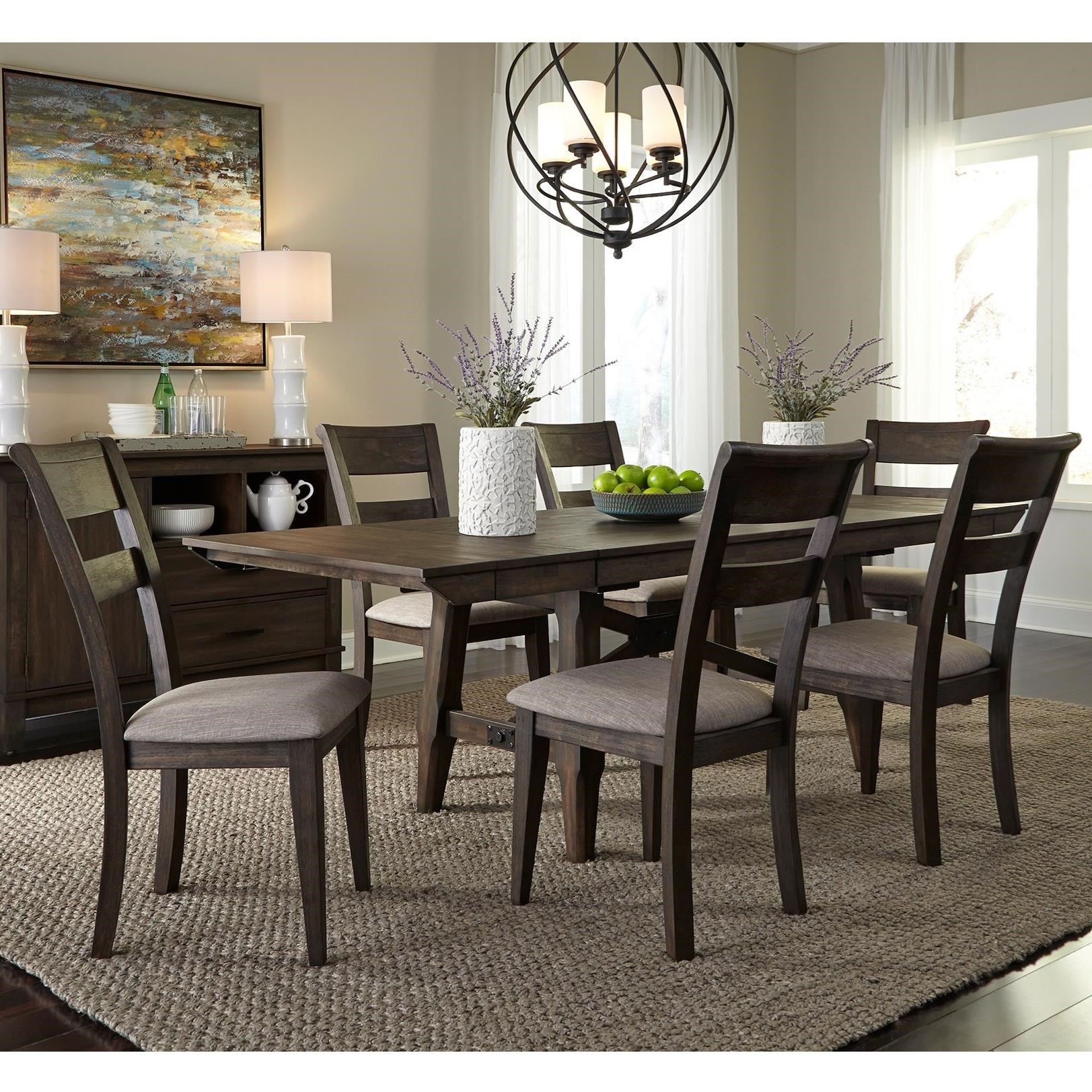 7 piece trestle dining set deals
